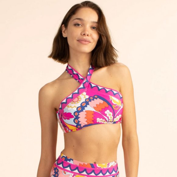 Trina Turk Sevilla High Neck Halter Bikini Top - Picture 3 of 13